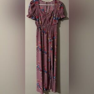 PROMESA size SMALL, lavender floral maxi dress